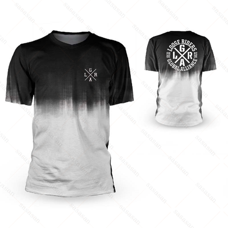 Mountain Biking Jersey - موتوكروس فضفاضة الدراجين قصيرة الأكمام جيرسي